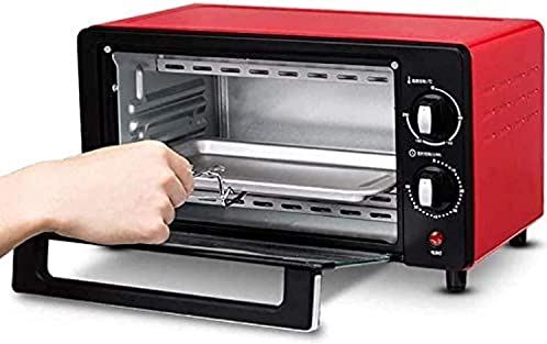 MXXHFC Mini-keukenoven, 10 liter inhoud, mini-oven elektrische oven en grill, zwarte mini-oven en grill, multifunctionele oven, mini-oven, timer van 60 minuten, temperatuurregeling voor groot bereik, (zwar