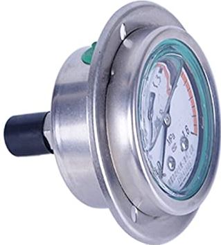 XWJSKJ Alle roestvrijstalen axiale riem rand manometer luchtdruk gauge schokbestendige manometer (Color : Natural, Size : 0~0.6)