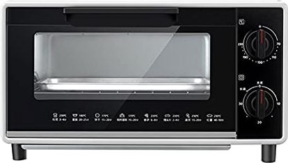UUIINMNNM Toaster Oven Multi-function Stainless Steel Finish with Timer - Toast - Bake - Broil Settings Natural Convection - 800 Watts of Power Includes Baking Pan and Rack