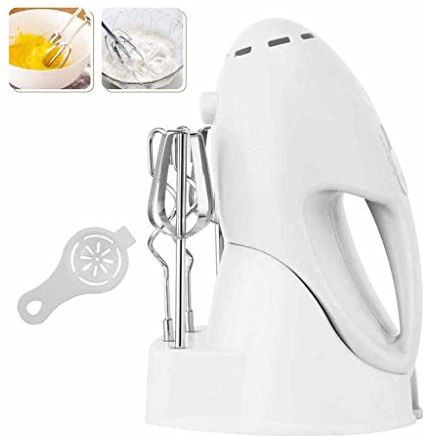 UUIINMNNM Electric Hand Mixer Eelectric Hand Whisk for Baking 125W Turbo Hand Held Mixer Food Cake Mixer Blender for Whipping + Mixing Cookies Food Beater Egg Cakes Dough Batters