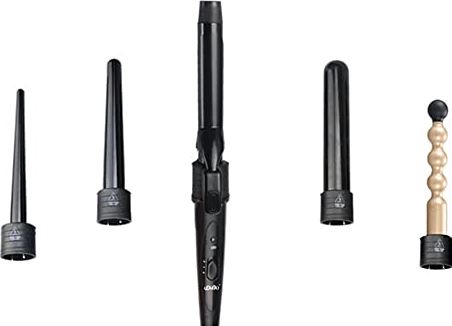 AZOPINBRE 5 in 1 Hair Curlers Care Styling Curling Wand Interchangeable 5 Replacement Head Hair Iron Curler Set Curler Hair Styles Tool/A (Color : A)