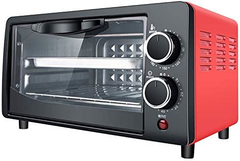 MXXHFC Oven Huishoudelijke Elektrische Oven 12L Kleine Taart Bakken Oven Multifunctionele Desktop Pizza Broodbakmachine Halogeen Ovens (Rood)