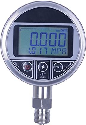 XWJSKJ Batterij manometer digitale digitale manometer jingpu roestvrij staal micro-manometer digitaal elektronisch horloge (Color : Natural, Size : 0~60)