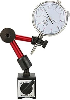 XWJSKJ Meetprobes Hendel Dial Indicator Elektrische Magnetische Houder Stand Dial Gauge Afstand Micrometer Meetgereedschappen Boormeter (Color : 30mm Dial Indicator)