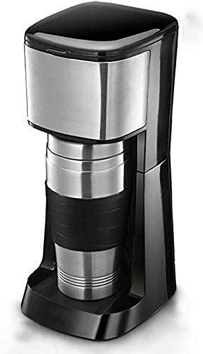 SXLCKJ Koffiezetapparaat, koffiefilter koffiezetapparaat, zwart en geborsteld roestvrijstalen koffiezetapparaat, volledig (thuisbreker)