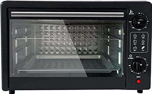 MXXHFC 22L elektrische mini-oven, instelbare temperatuur 100-230°, elektrische oven vrijstaand 60 min Timer automatische uitschakeling 1000W zwart, (kleur: bruin) (kleur: zwart) (bruin) (zwart)