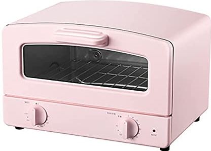 MXXHFC Elektrische oven, grill- en bakcombinatie, heteluchtoven aanrechtblad, geschikt voor frites, pizza, kip, cake, koekjes, gemakkelijk schoon te maken (roze) (roze)