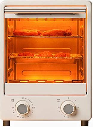 MXXHFC oven Mini Oven Huishoudelijke Multifunctionele Elektrische Oven 12L Grote Capaciteit 60 Minuten Timer 900W 100°C-230°C Temperatuurregeling Brood Bakken Keukengerei Witte halogeenovens