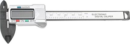 XWJSKJ 100/150 mm 4/6 inch Lcd Digitale elektronische koolstofvezel Vernier Caliper Gauge Micrometer Meetgereedschap 1M Meetlint (Color : Silver 100)