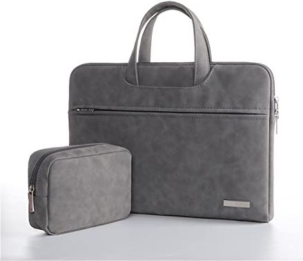 UUIINMNNM Laptop Bag Laptop Bag Women Notebook Carrying Case Briefcase Men Handbags Thin Simple and Easy to Travel Briefcase Laptop Case (Color : Blue Size : 14 15inch) (Grey Sets 14 15inch)