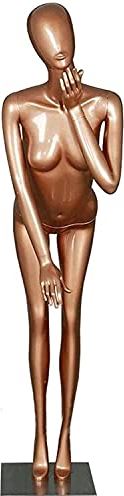 LYSGST Mannequin Torso Body Female Mannequin Clothing Dummy Body Personalized Window Display Golden Fur High-Grade Plastic Model (B)