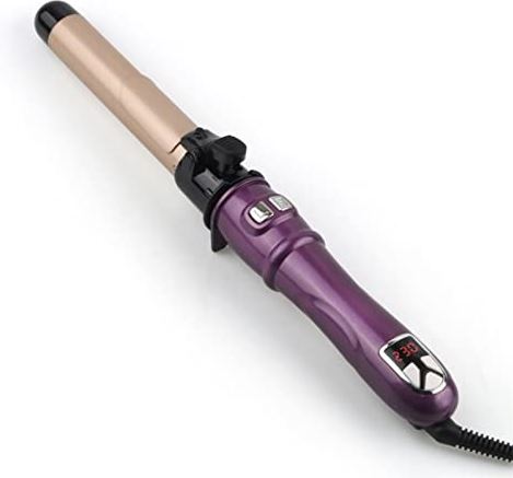 Tyfanag Automatische Haar Curler Stick Professionele Roterende Curling Iron Ceramic Roll Curling 360-Degree Automatic Rotation Curling Tools (Color : Purple 28mm, Plug standard : EU)