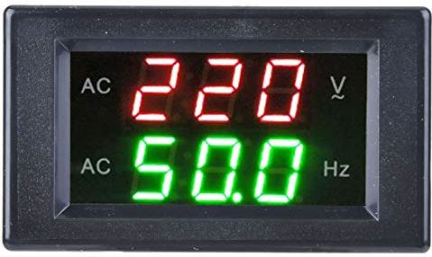 LYSGST Generator Dual Display LED Digital AC Voltmeter Frequency Meter Testing Tool(white) (Black)