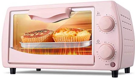 MXXHFC 12L mini-oven Instelbare temperatuur 0-230? en 60 minuten timer Drielaagse bakpositie Huishoudelijk bakken Multifunctioneel Volautomatische elektrische oven Bakken Taart Brood Pizza met toegang (roz