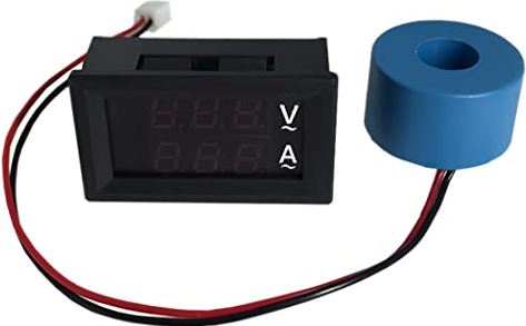 Obelunrp LCD Digitale Voltmeter AMMETER AC AMP METER 60-500V Voltmeter DISPLAY 2 IN1 met huidige transformator (100A) Power Tester-DC-voeding