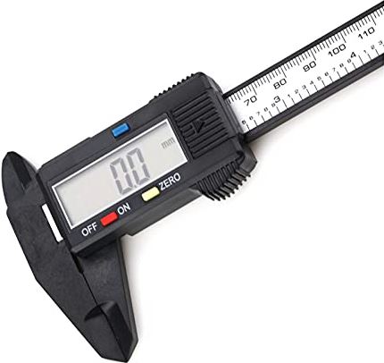 XWJSKJ Elektronische Digitale Remklauw Koolstofvezel Vernier Remkers Plastic Meter LCD Micrometer Liniaal Meten Gereedschap Instrument 150mm / 6in