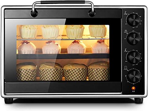 MXXHFC Keukenoven, 40 Oven Thuis bakken Multifunctionele automatische cake met grote capaciteit Elektrische oven, onafhankelijke temperatuurregeling voor boven en onder, roestvrijstalen handgreep