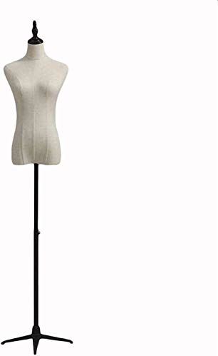 LYSGST Mannequin Manikin Body Female Mannequin Tailors Dummy Body Manikins Adjustable Height Detachable Tripod Stand Professional Torso Dress Jewelry Display (Color:C,Size:Small) (B Medium)