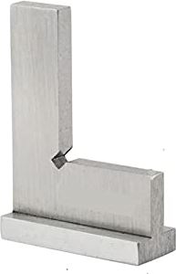 XWJSKJ Precision Mechanic's Square, Engineer's Square, 90 graden rechte hoek, straighteed, groundgehard staal, met stoel 75x50mm