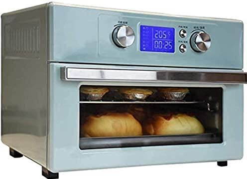 MXXHFC 25L mini elektrische oven, roestvrijstalen oven met instelbare temperatuurregeling en timer met display, 1800W huishoudelijke multifunctionele heteluchtfriteuse/grill/bakken/gedroogd fruit pan alles