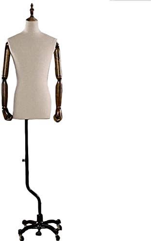 LYSGST Mannequin Manikin Body Male Mannequin Tailors Dummy Adjustable Height Detachable Manikins Model Props Display Suit Clothing Store (B Medium)