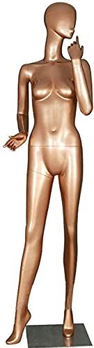 LYSGST Mannequin Torso Body Female Mannequin Clothing Dummy Body Personalized Window Display Golden Fur High-Grade Plastic Model (C)