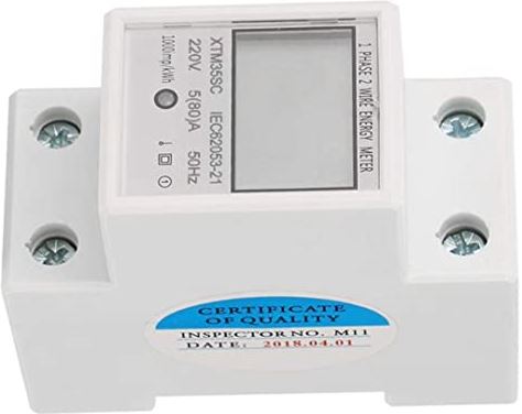 Obelunrp Power Meter Energieconsumptie DIN-RAIL ENKEL 2P 5-80A 220V LCD-scherm Digitale elektrische kWh-meter XTM35SC Power Tester-Power Quality Analyzer