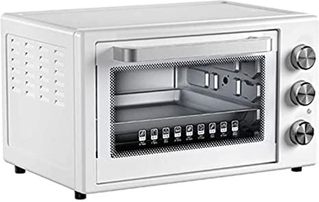 UUIINMNNM Electric Oven Countertop Compact Size Easy to Control with Timer-Bake-Broil-Toast Setting 1500W White
