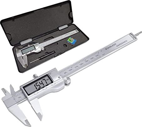 XWJSKJ Metalen remklauw 150/200/30 0mm Roestvrijstalen elektronische digitale Vernier Caliper Micrometer Meetgereedschapsklauw (Color : 150MM)