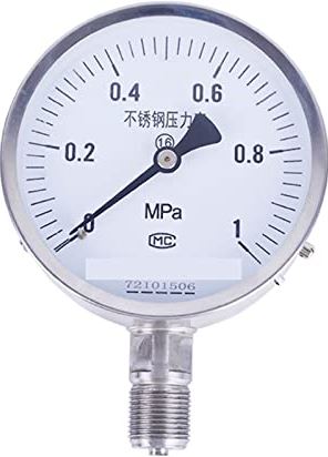 XWJSKJ Alle roestvrijstalen manometer micro-drukmeter anti-vibratiedrukmeter (Color : White, Size : 0~6)