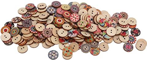 Shanrya DIY knopen, 200 st. Duurzame en stijlvolle kleurrijke naaiknopen om te naaien