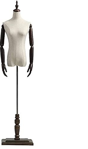 LYSGST Mannequin Torso Body Female Mannequin Torso Body Dress Form for Clothing Dress Display with Solid Wood Hands