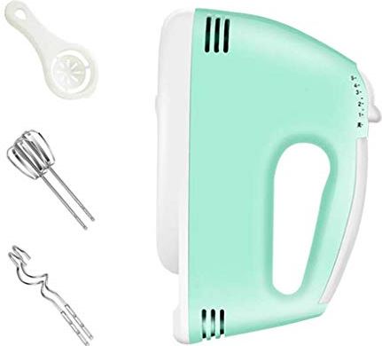 UUIINMNNM Electric Hand Mixer 5-Speed Lightweight Handheld Whisk For Baking Cake Kitchen Hand Mixer Blender Mini Egg Cream Food Beater With 2 Beaters 2 Dough Hooks