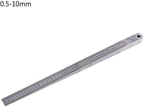 XWJSKJ 1-15mm 0.5-10mm 0.4-6mm Wedge Feeler Gauge Crack Flatness Layout Insert Wedge Gauge Lassen Taper Maatregel Tool Caliper (Color : 0.5 10mm)