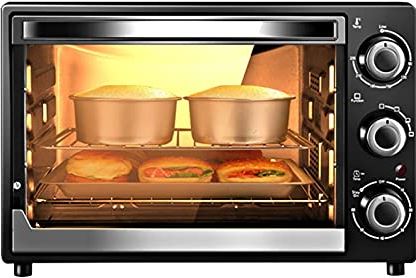 UUIINMNNM Kitchen Convection Oven - 1500 Watt Countertop Turbo Rotisserie Roaster Cooker with Grill Griddle Top Rack Dual Hot Plates Toaster Baking Tray