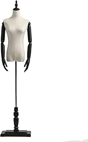 LYSGST Mannequin Torso Body Female Mannequin Torso Body Dress Form for Clothing Dress Display with Solid Wood Hands