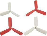 Generic Set van 4 Stks CW CCW 3- Plastic Propellers voor X4 H107H107L H107C H107D , rood Wit