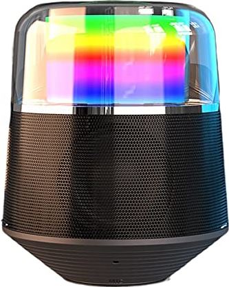 WOVELOT Draagbare Spreker, Draagbare RGB Stereo Spreker Kleurrijke Lichten Zware Basspreker