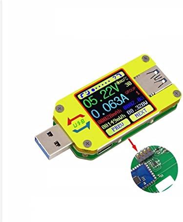 LMMY2022 USB Voltmeterameter Type-C Voltmeter Ammeter Um25 / 25c, um24 / 24c, um34 / 34c Kleur Lcd Weergave Dc Volt Quick Charger Amp Ammeter Power Bank Detector (Color : UM34C)