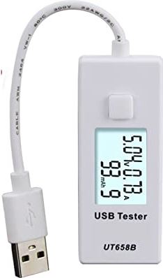 LMMY2022 USB Voltmeterameter USB Tester Digital Voltmeter Ampèremeter Voltage Current Amperemeters Capaciteit Meter Doctor for Mobilephone Tablet Vermogen. (Color : UT658B)