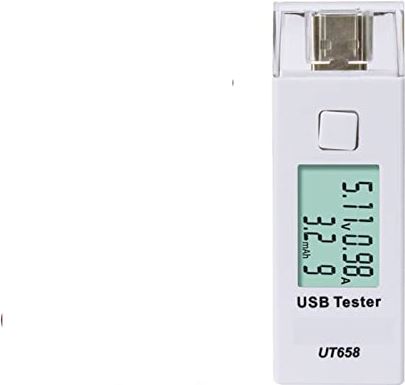 LMMY2022 USB Voltmeterameter USB Tester Digital Voltmeter Ampèremeter Voltage Current Amperemeters Capaciteit Meter Doctor for Mobilephone Tablet Vermogen. (Color : UT658)