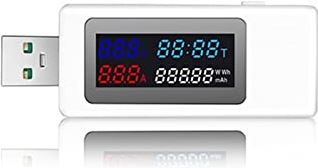 LMMY2022 USB Voltmeterameter 10 in 1 Dc Type -C usb Tester Huidige 4-30V Voltage Meter Timing Ammeter Digitale Monitor Cut-Off Power Indicator Bank Charger (Color : V30 White)