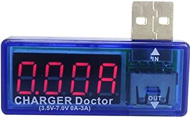 LMMY2022 USB Voltmeterameter 1 0Va tweevoudig USB Huidige Voltage Opladen Detector Tester batterij Voltmeter Stevige Amperemeter Charger Tester (Color : Gold)