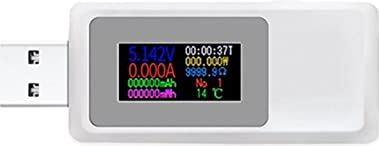 LMMY2022 USB Voltmeterameter 10 in 1 Dc Type -C usb Tester Huidige 4-30V Voltage Meter Timing Ammeter Digitale Monitor Cut-Off Power Indicator Bank Charger (Color : MX19 White)