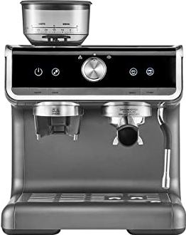 WJMLS Koffiemachine 15 bar pompdruk, espresso -koffiezetapparaat met melkbrijp stoomstalte, 2,8L watertank, intelligente temperatuurregeling