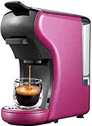 RTYUI Koffiezetapparaat, Koffiezetapparaat Capsule Koffiezetapparaat Espressomachine Italiaans-Amerikaanse Alles-In-Één Mini-Drankautomaat Geschikt Voor Het Zetten Van Koffie, Cadeau (Rood One Size)