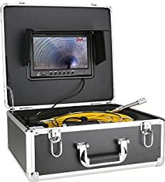 LYSGST Rioolbuisinspectie Videocamera met meterteller, 17 mm 8 GB SD-kaart DVR IP68 afvoer Rioolpijpleiding Industriële endoscoop 9"monitor, 50M