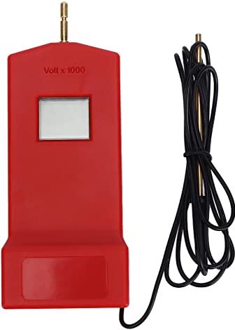 Gedourain Hekspanningszoeker, 15x6x2cm digitale afrasteringsspanningstester LCD voor veehokken(rood)