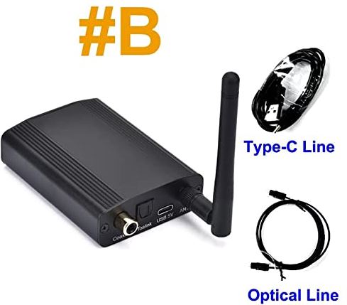 QINQING CSR8675 Bluetooth 5.0 24bit/96k aptx aptx -HD LDAC Ontvanger digitale audio hifi coaxiaal optisch Spdif Draadloze adapter (Color : B)