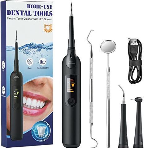 WYDHHLD Elektrische tandenreinigingsset, USB oplaadbaar, professionele tandsteenverwijderaar voor tandplakverwijderaar, met 5 instelbare standen